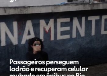 Passageiros perseguem ladrão e recuperam celular roubado dentro de ônibus no Rio; VÍDEO